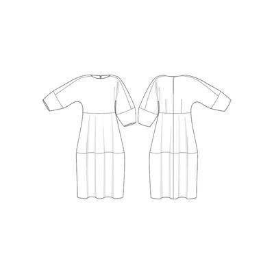 非成品瑞典ASSEMBLYLINE Barrel葡萄酒桶连衣裙半裙裁剪纸样