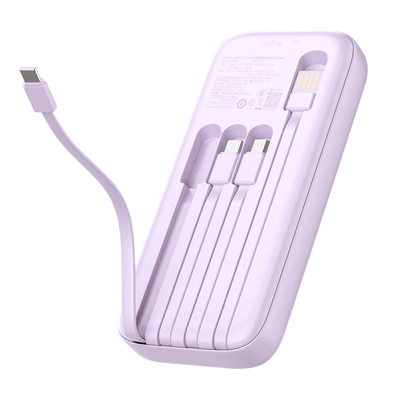 品胜自带线大容量快充充电宝