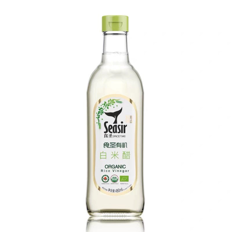 食圣有机白米醋480ml 纯粮酿造米醋凉拌家用调味炒菜烹调蘸料香醋