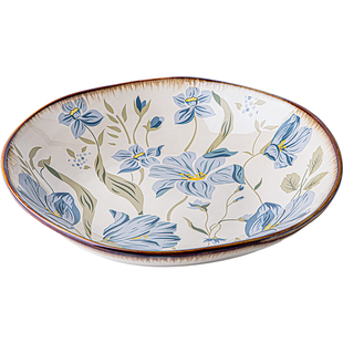 巷子尾〖风雨兰系列〗中古风陶瓷碗盘子组合餐具家用饭碗面碗餐盘