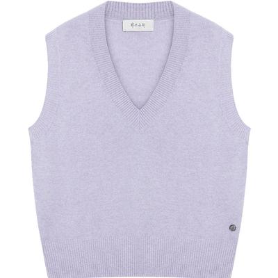 鄂尔多斯V领羊绒针织背心