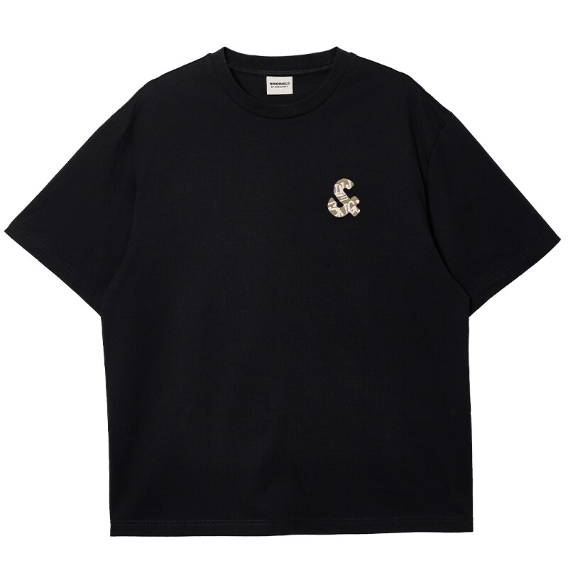 杰克琼斯男装26年春夏新宽松纯色LOGO印花短袖T恤纯棉打底情侣衫