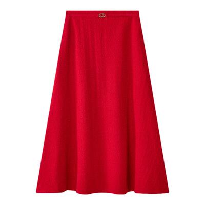 【绵羊毛】 Laurel劳芮新款雪花呢伞摆半裙LWL361Q00700