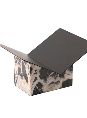 轻奢现代简约大理石树脂书架摆件