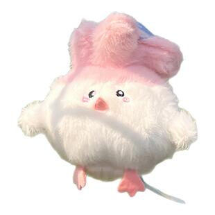 武汉文创樱花蒜鸟发声玩偶纪念湖北旅游毛绒玩具公仔挂件鄂人文创