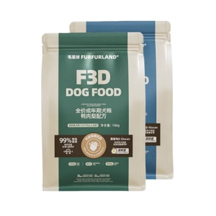 FurFurLand毛星球F3D全价羊奶鸭肉梨配方肉松冻干狗粮全犬通用粮