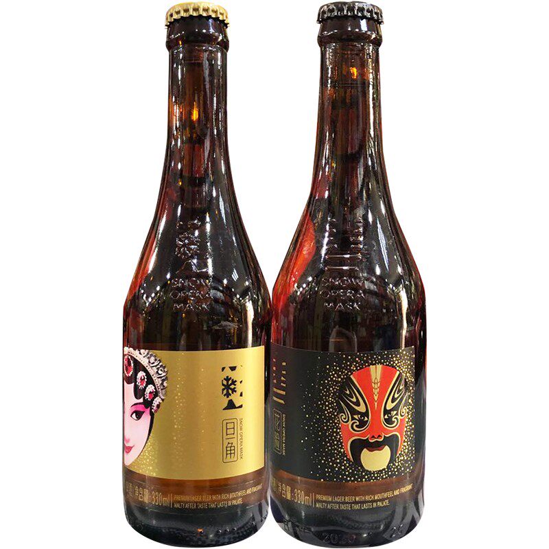 雪花脸谱花旦啤酒418ml*12瓶装