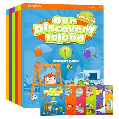 官方授权朗文培生少儿英语培训教材 our discovery island 1 2 3 4 5 6级别小学生英语原版美语教材ODI含在线学习账号在家自学英语