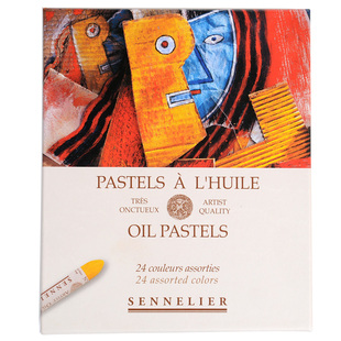法国Sennelier申内利尔油画棒粉彩笔6/12/24色珠光色油画棒用本