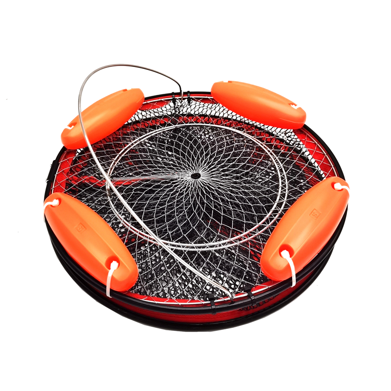 RTI浮水鱼护路亚野钓钢丝盖新款便携涂胶鱼网鲈鱼鳜鱼溪流垂钓篓