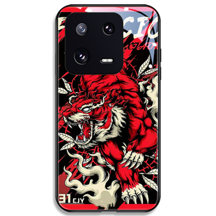 中国风适用小米13手机壳12pro国潮11ultra红米k60玻璃10s镜头全包9个性8se男款k70至尊版note11pro男士14防摔