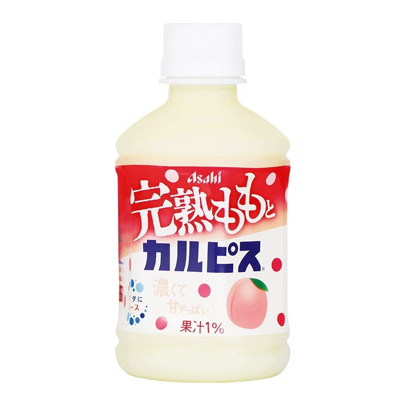 日本原装进口可尔必思乳酸菌桃子风味饮料280ml*24瓶果味含乳饮料
