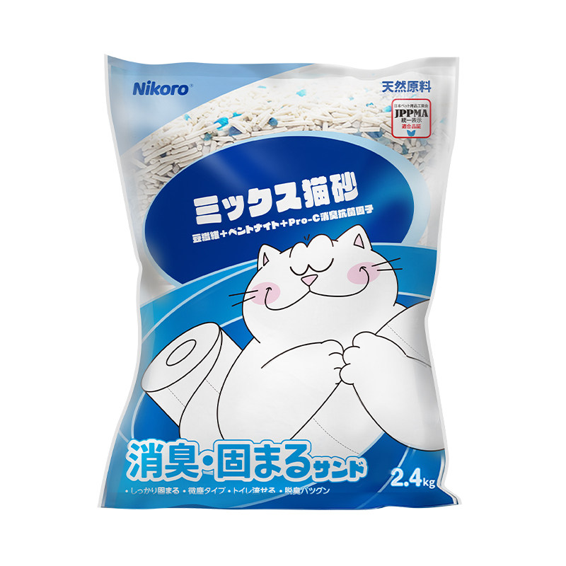 【下拉淘宝秒杀领红包】妮可露豆腐混合膨润土猫砂除臭抑菌低尘