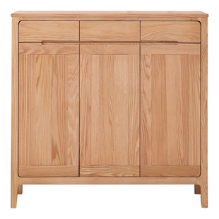 厂家直销全实木鞋柜现代简约橡木家用玄关柜北欧客厅入户门厅柜