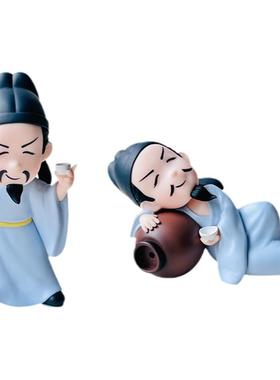 旅游文创纪念品诗仙李白摆件可爱