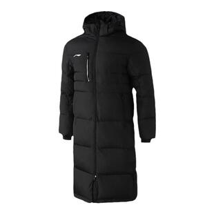 李宁长羽绒服男冬保暖修身型长款男士运动服外套羽绒服AYMN133