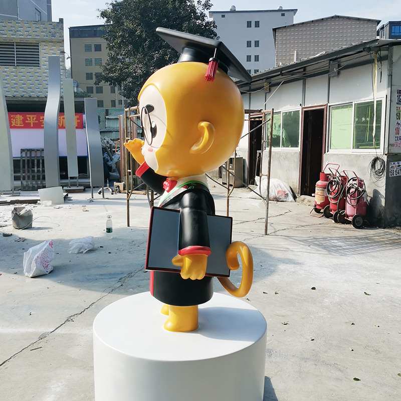 厂家定制户外大型美陈玩偶雕塑企业摆件玻璃钢动物IP门店公仔卡通