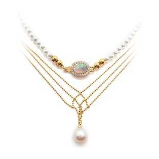 埃及系列欧珀卡扣施家珍珠choker颈链短项链复古浪漫小礼服惹眼