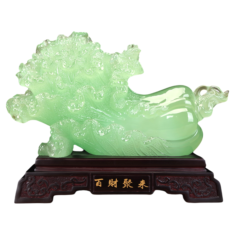 玉白菜摆件招财旺宅开业送礼大气