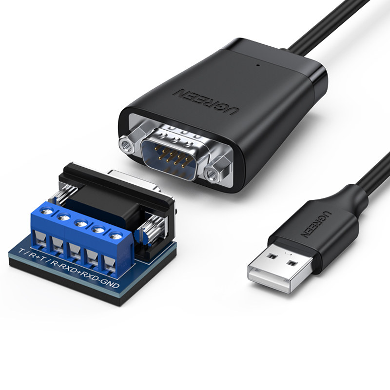 绿联usb转rs485电脑422九针串口数据线工业级转usb接口通讯模块转