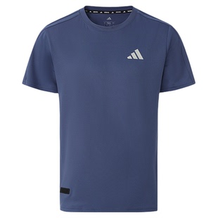 Adidas/阿迪达斯短袖男款夏速干T恤运动休闲透气宽松圆领印花半袖