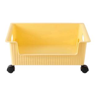 桌下书本收纳盒带滑轮书包可移动书箱装放书籍箱学生宿舍神器箱子