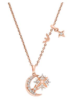 阿玛尼星月系列女项链 轻奢时尚小众锁骨链饰品生日礼物EG3633221