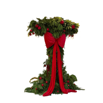 圣诞藤条雪松果红果装饰挂饰