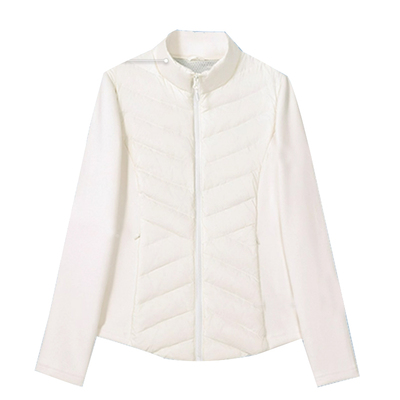 轻薄羽绒服内胆修身排骨外套白色