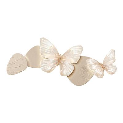 奶油风卧室床头装饰画蝴蝶