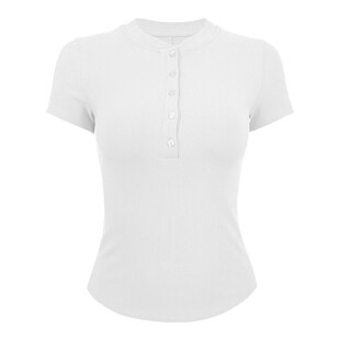 Choc女孩亨特衫训练运动短袖女夏季修身瑜伽服上衣透气健身服t恤