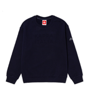 Kappa卡帕套头衫新款冬女加绒运动卫衣休闲圆领外套K0B82WT01