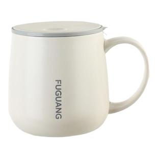 富光马克杯带盖316不锈钢办公室水杯早餐燕麦杯子咖啡杯男女家用