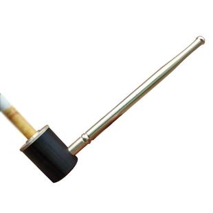 黑檀木烟斗直式纯铜三用烟锅两用可拆洗黄铜旱烟杆金属烟袋锅子