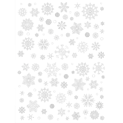 玻璃贴橱窗贴静电贴圣诞雪花贴纸白色雪花贴纸雪景布置冬天雪花