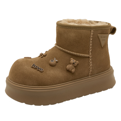 真皮巨好看雪地靴女2025新款冬季