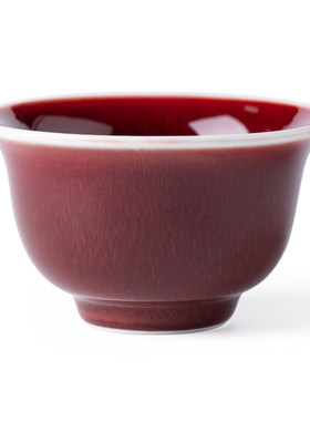 玖廷郎窑红釉主人杯郎红釉茶杯