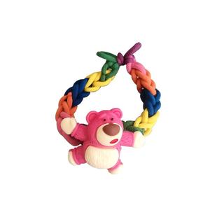 韩国东大门新款彩色发圈可爱小熊皮筋儿童成人发绳发饰头手工饰品