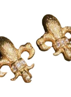 KAMIY中古拉丝鸢尾花吊坠项链