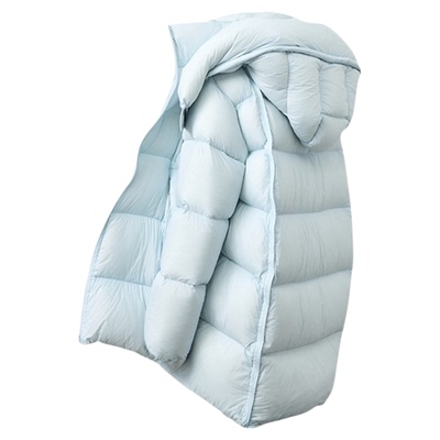 白鹅绒连帽茧型云朵泡芙羽绒服