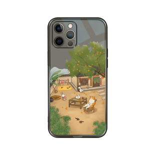 适用于苹果15promax透黑手机壳iPhone16新款14可爱猫咪13promax创意农家小院12镜头全包11promax防摔x/xs软壳