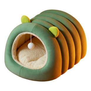 猫窝冬季保暖钻洞幼猫睡袋半封闭式猫床冬天加厚安全感猫咪洞穴窝