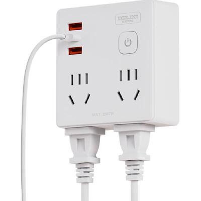 德力西86型快充带usb插座转换器