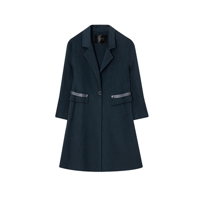 白鹿语纯羊毛气质双面呢大衣