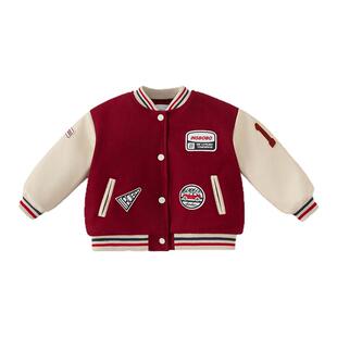 贝贝城儿童棉服2026新款保暖男童夹棉棒球服洋气女宝外套洋气春装