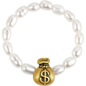 周大福MONOLOGUE独白亚特兰蒂斯钱袋足金黄金珍珠戒指MR1047礼物