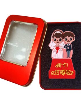 创意硅胶婚庆卡通婚庆小人U盘