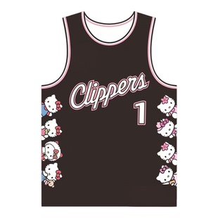 2025夏季新款NBA球衣凯蒂猫&哈登3d印花运动背心速干短袖可定制