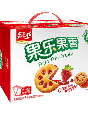 嘉士利果酱夹心饼干礼盒箱早餐饼