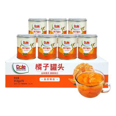 DOLE都乐新鲜糖水型橘子罐头水果罐头312g休闲食品零食甜品